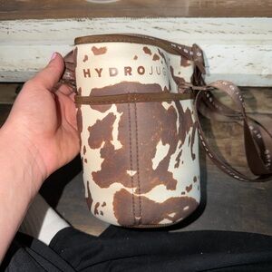 HydroJug Brown & Cream Cow Print Neoprene Bottle Carrier